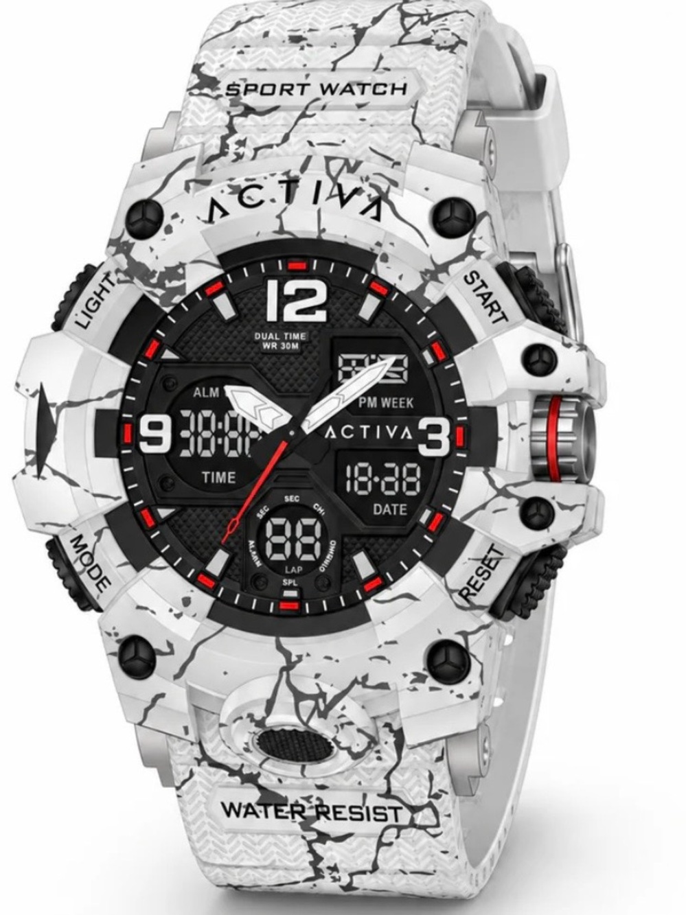 Activa X Invicta Digital Men's Watch - 49mm. Camouflage. White (ACW8008-003) new